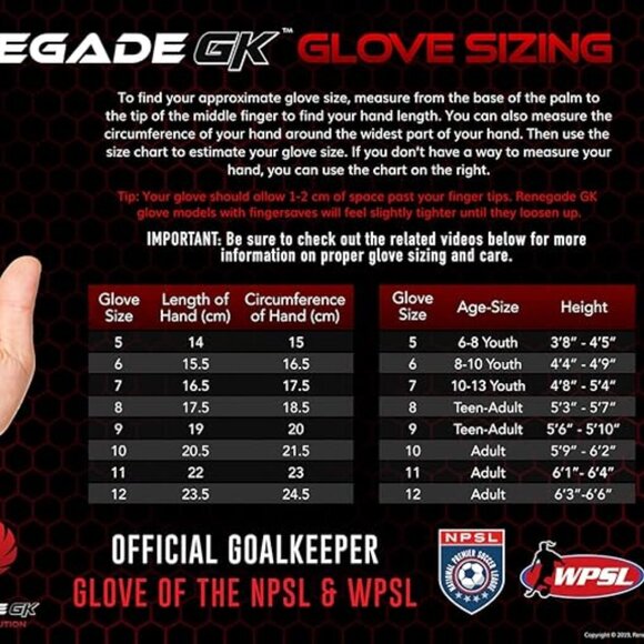 NWT Renegade GK Vulcan Goalie Gloves with Microbe-Guard - Picture 4 of 4